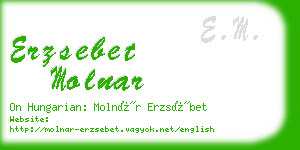 erzsebet molnar business card